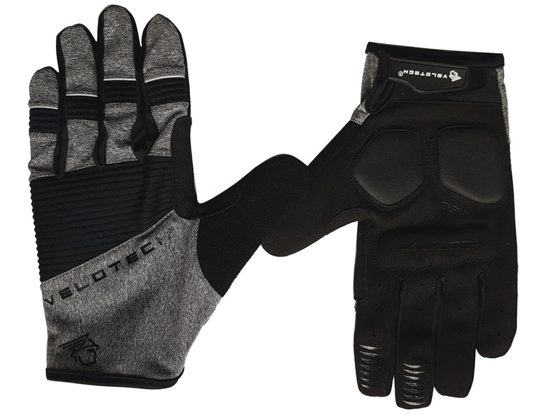 Gloves long gray